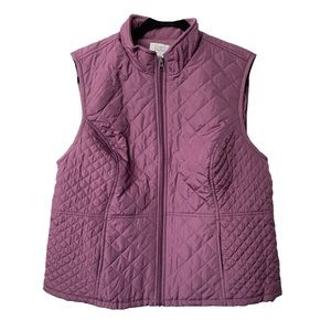 Croft & Barrow Purple Quilted Sleeveless Vest